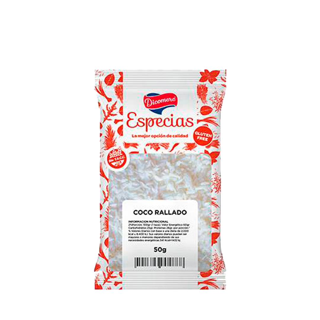DIC020 Coco Rallado Sin Tacc Sobres Dicomere X 50 Gr - Image 1