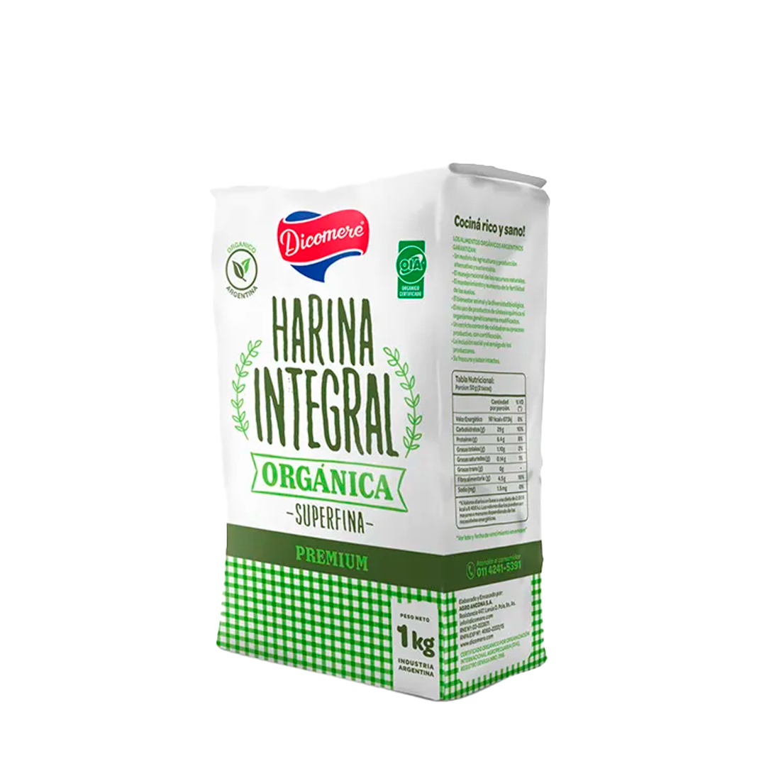 DIC050 Harina De Trigo Integral Organica Dicomere 1Kg - Image 1