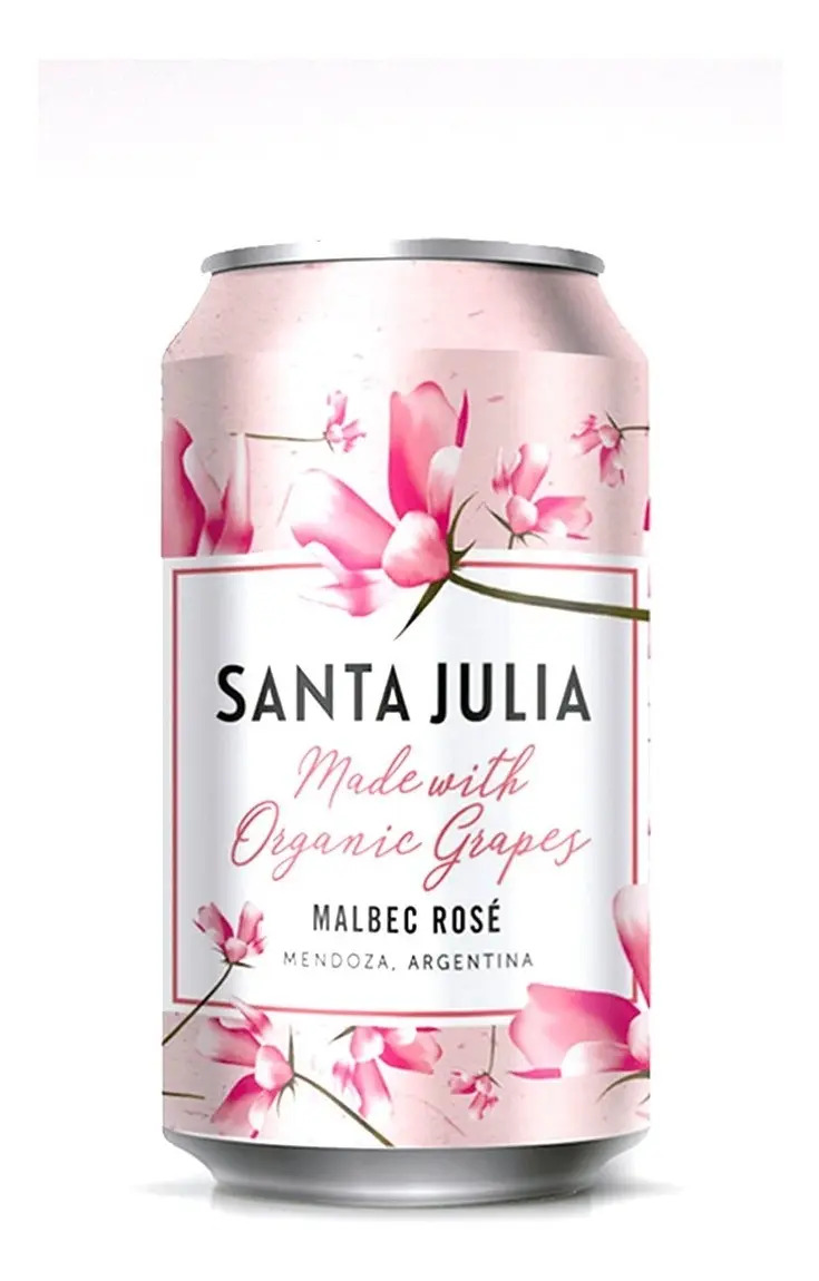 D_906294-MLA44209339283_112020-F Vino Santa Julia Organica Malbec Rosé Lata X 269Ml - Image 1