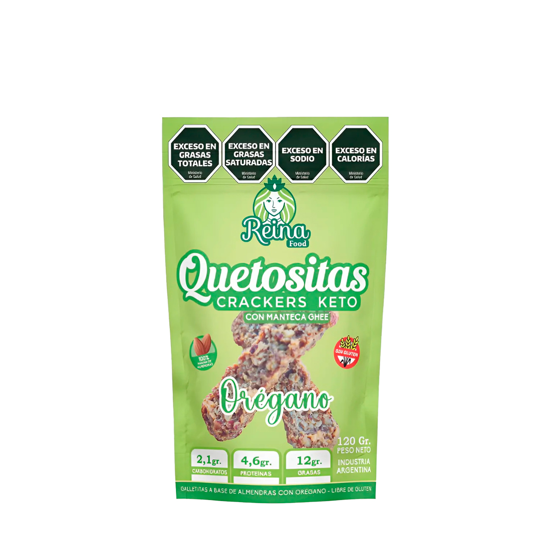 REI003 Quetositas-Cracker Con Oregano Keto X120Gr - Image 1