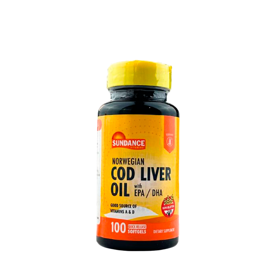 VLL106 Cod Liver Oil Aceite De Higado De Baca Sundance X 100 Tab - Image 1